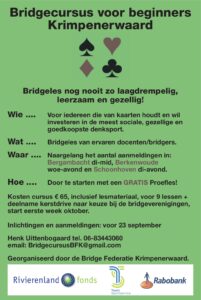 Bridgecursus voor beginners 2024